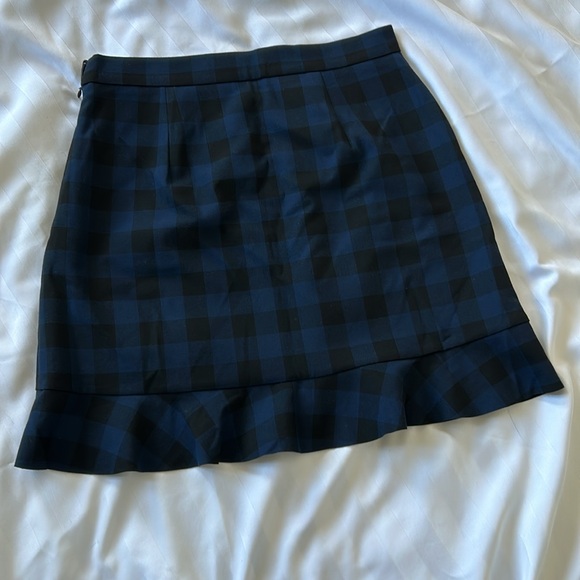 Zara checkered navy blue and black skirt - Picture 2 of 2